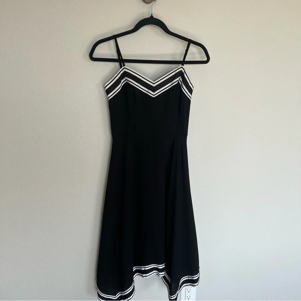 NWOT Ted Baker Kahmen Strappy Midi Dress Black and White Casual Preppy Women’s 4 - Picture 4 of 14